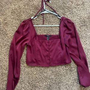 Long sleeve crop top